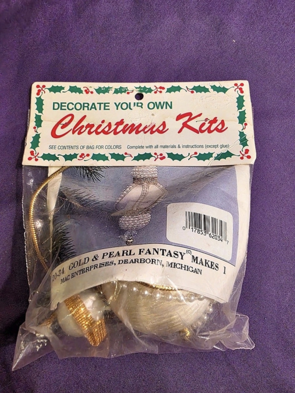 Merry Mac Gold & Pearl Fantasy Ornament Kit Christmas Ornament Kit